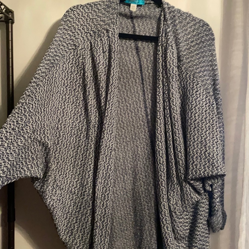 Blue oversized cardigan